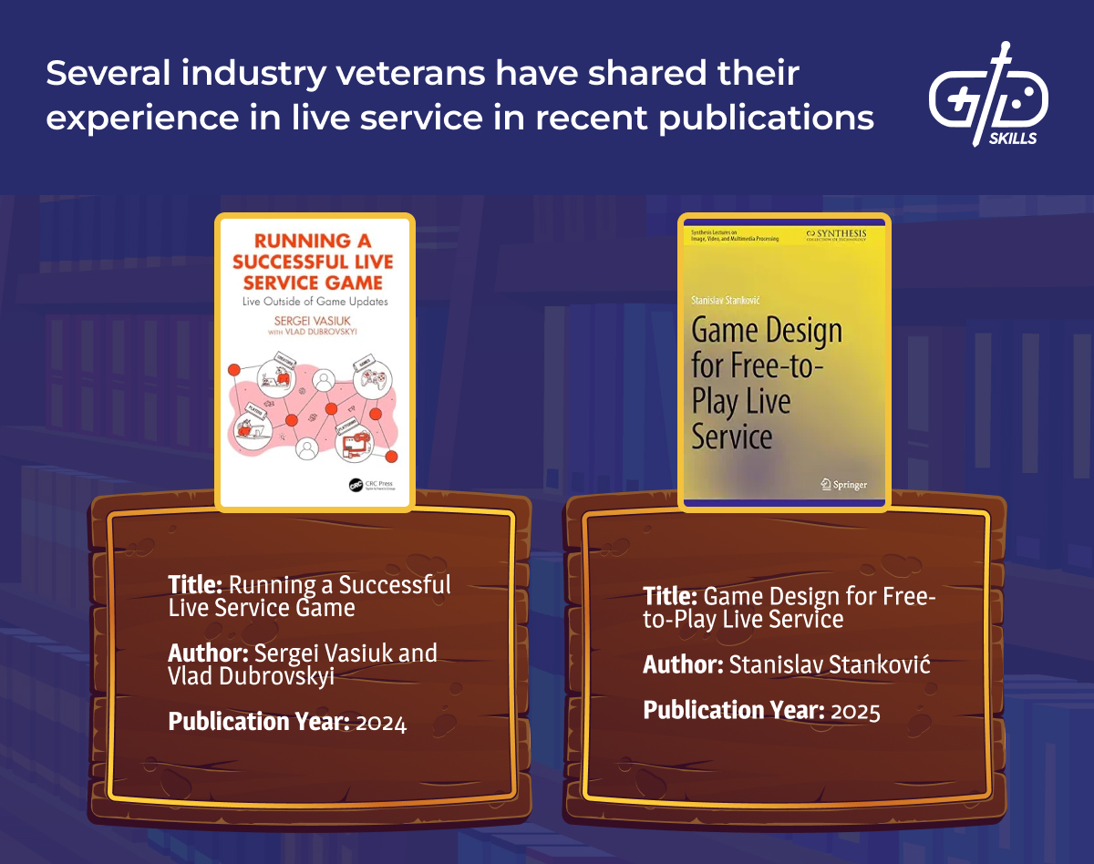 Two books about industry veterans' experience with live service games