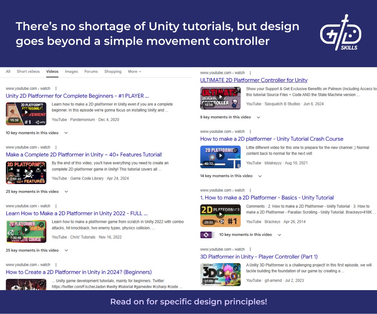 Unity tutorials on YouTube