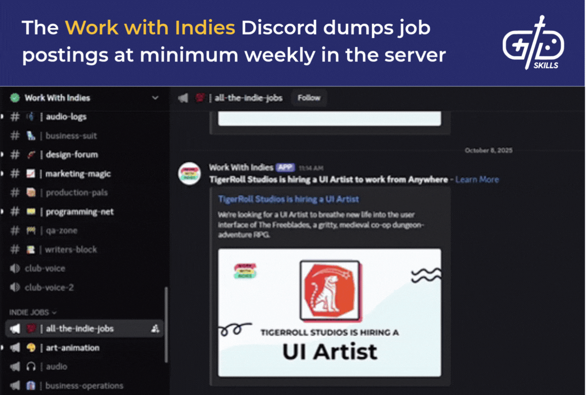 Work with Indies Discord server