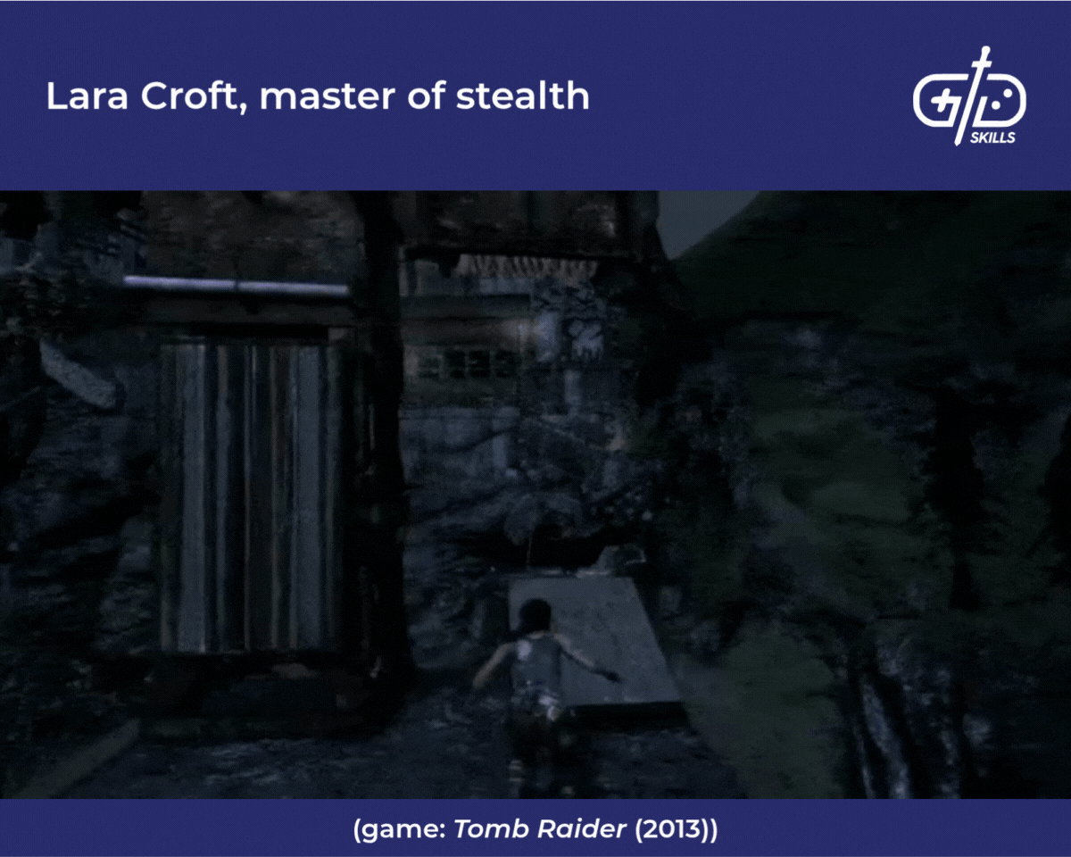 Lara Croft, master of stealth