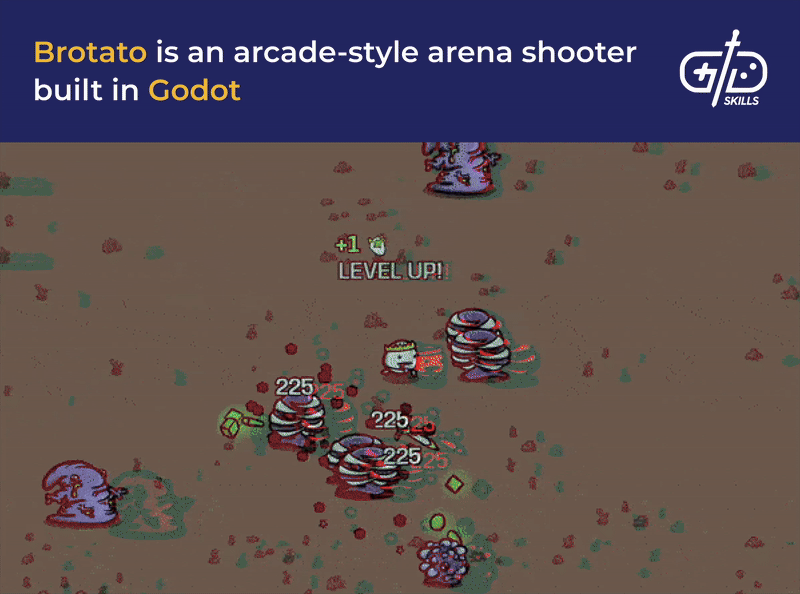 Brotato was made in Godot