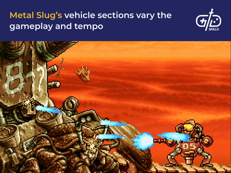 Metal Slug's vehicle sections vary the gameplay and tempo