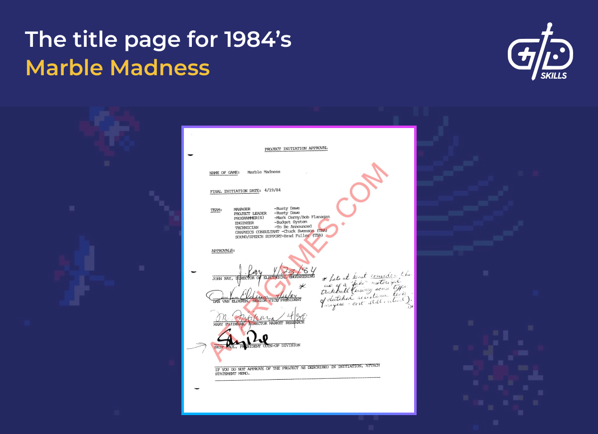 Marble Madness title page