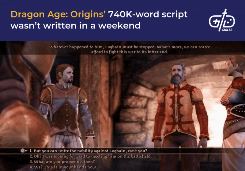 Dragon Age: Origins' 740K-word script wasn't written in a weekend