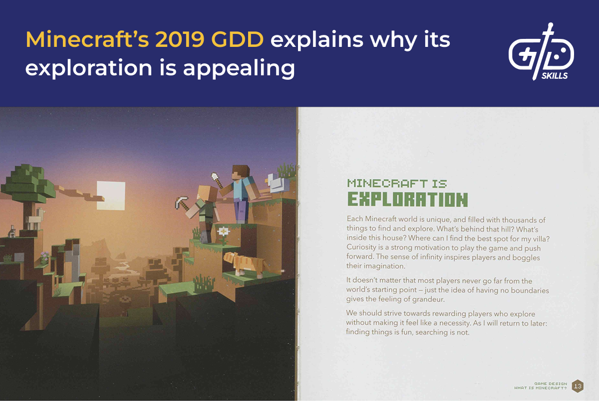 Minecraft's 2019 GDD explains why its exploration is appealing