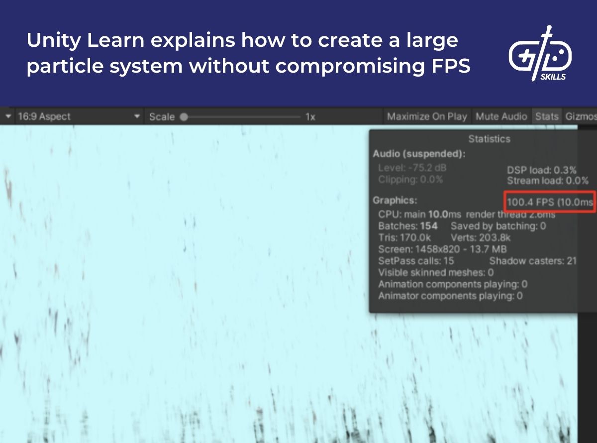 Unity Learn on creating a large particle system without compromising on FPS