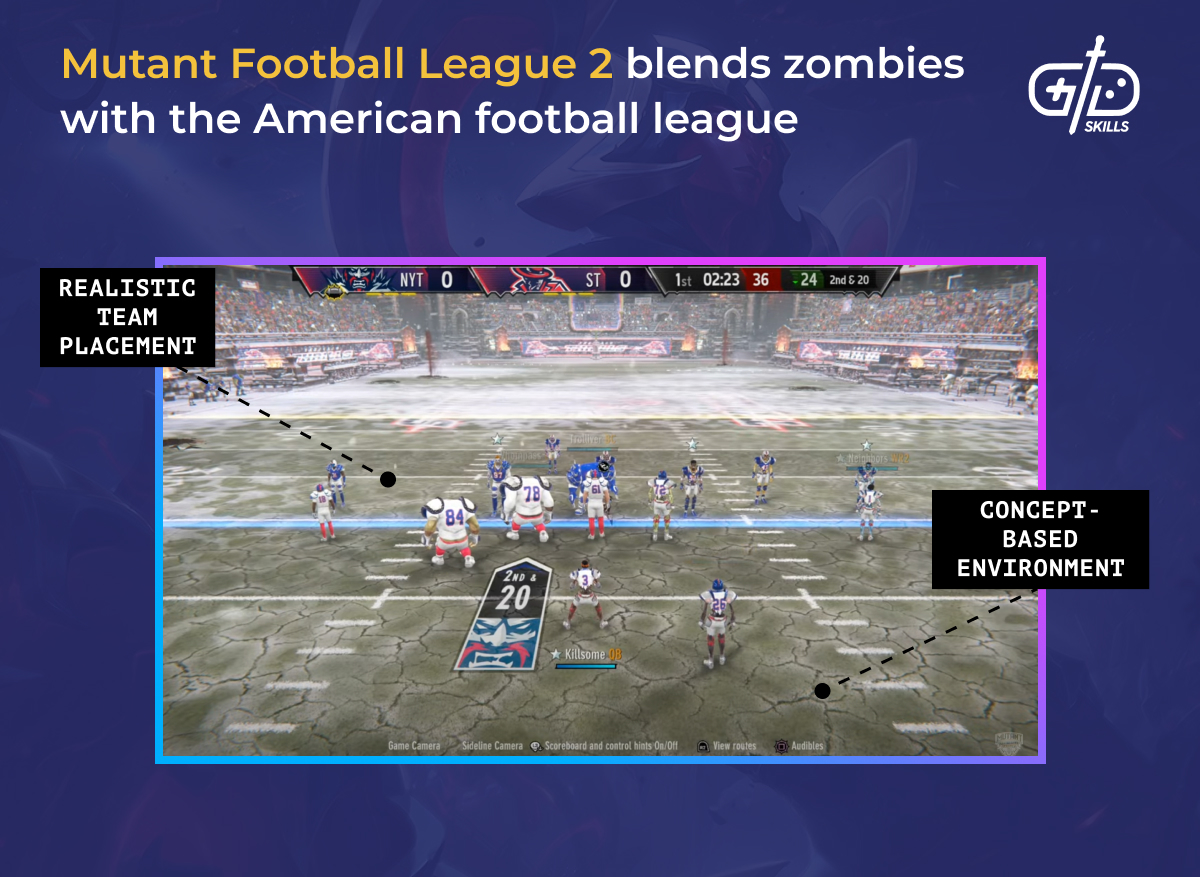 Mutant Football League 2 blends zombies with the American football league