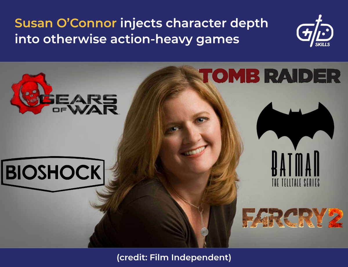 Susan O’Connor injects character depth into otherwise action-heavy games