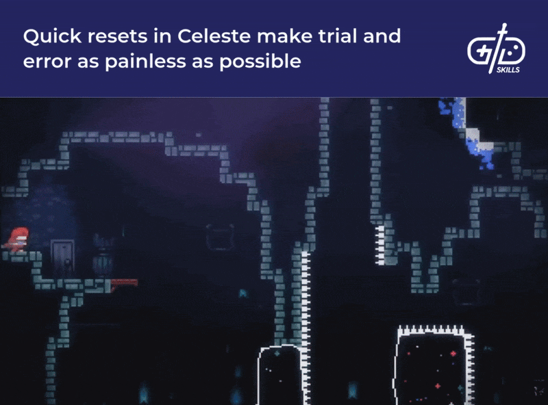 Quick resets in Celeste make trial and error as painless as possible