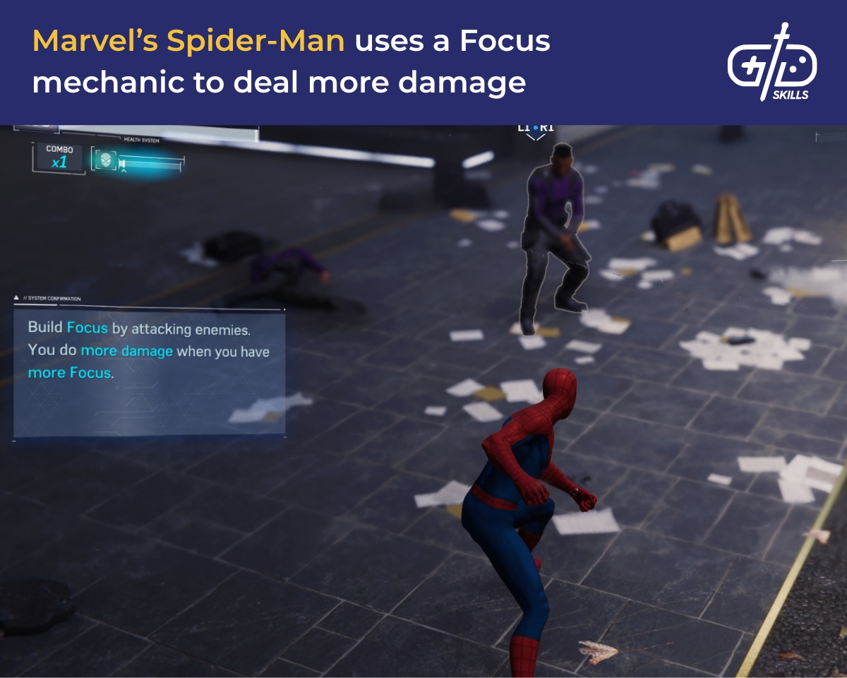 Marvel's Spider-Man uses a Focus mechanic to deal more damage