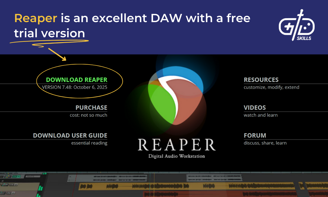 Reaper is an excellent DAW with a free trial version