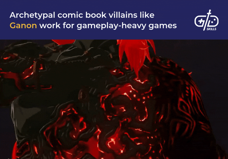 Archetypal comic book villains like Ganon work for gameplay-heavy games