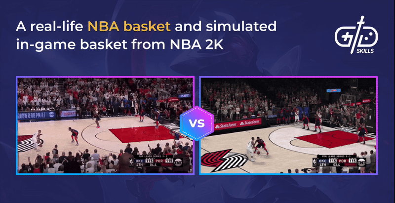 Real NBA basket vs. simulated one in NBA 2K
