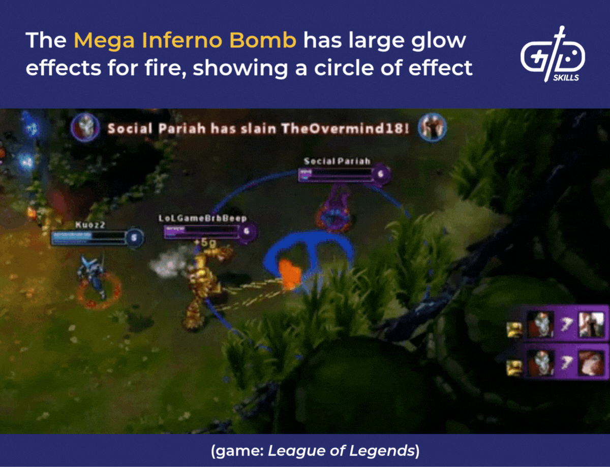 The Mega Inferno Bomb has large glow effects for fire