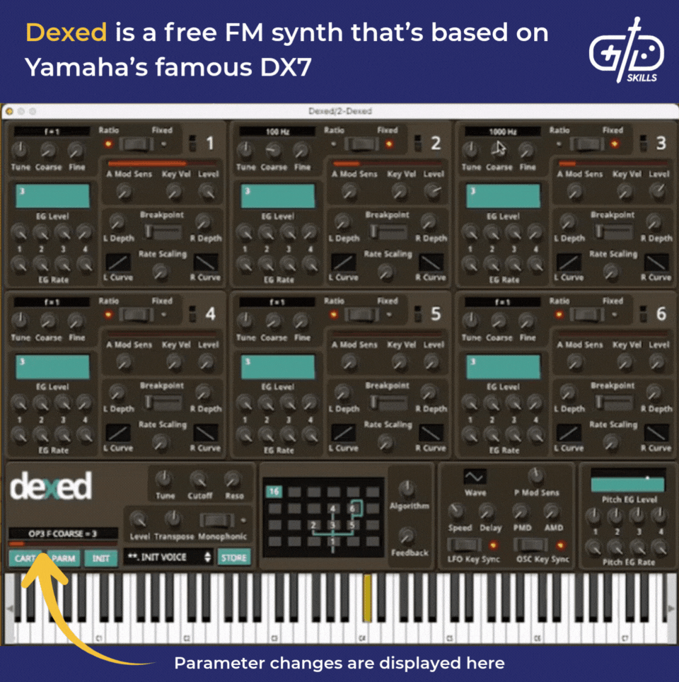Dexed is a free FM synth that's based on Yamaha's famous DX7