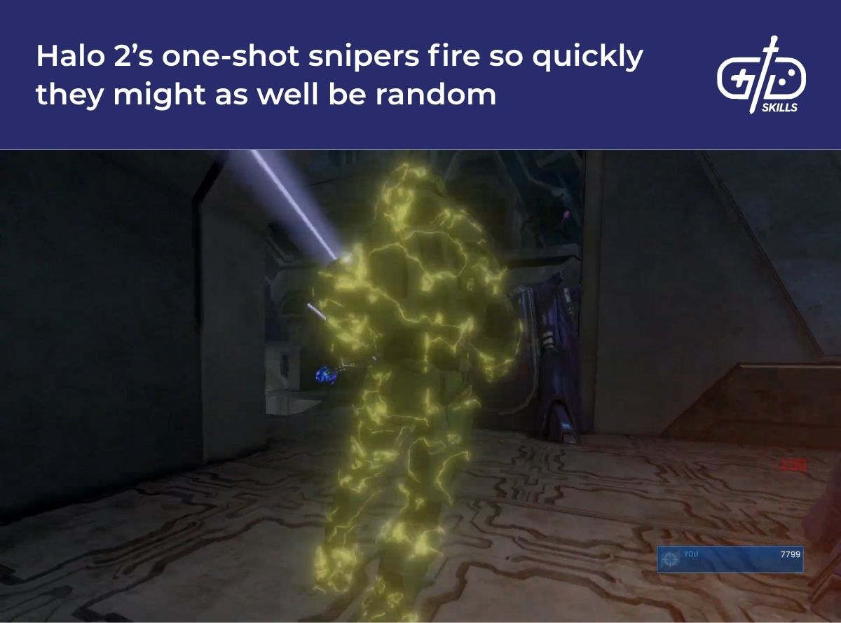 Halo 2's one-shot snipers fire so quickly they might as well be random