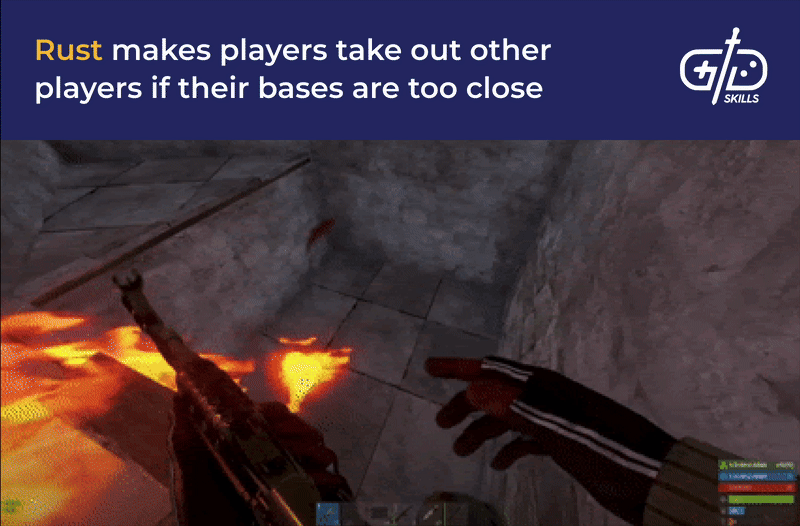 Rust makes players take out other players if their bases are too close