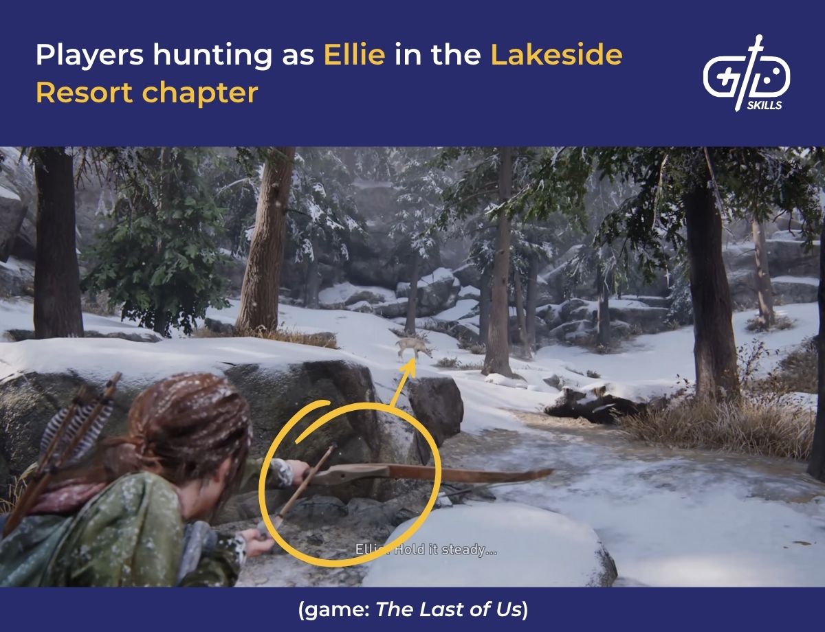 Hunting as Ellie in The Last of Us