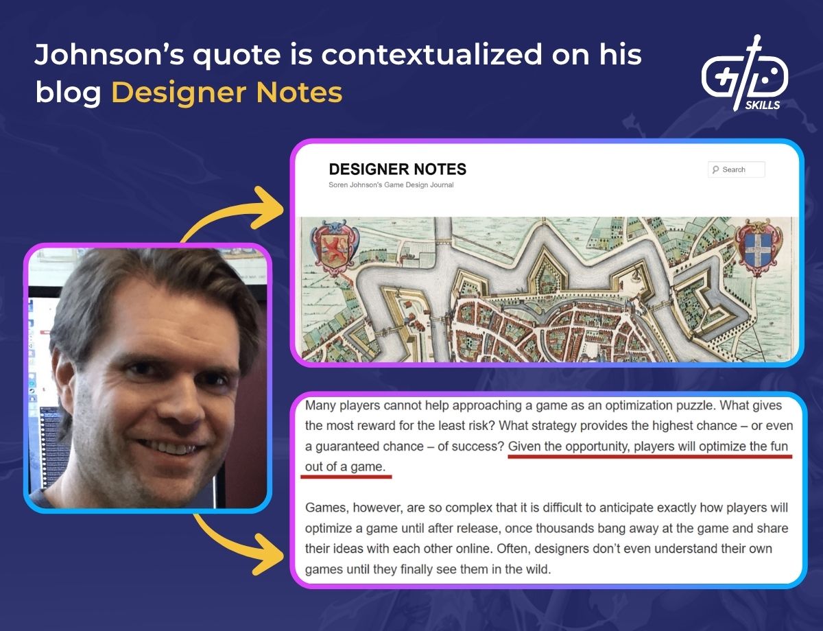 Contextualizing Johnson's quote on his blog, Designer Notes