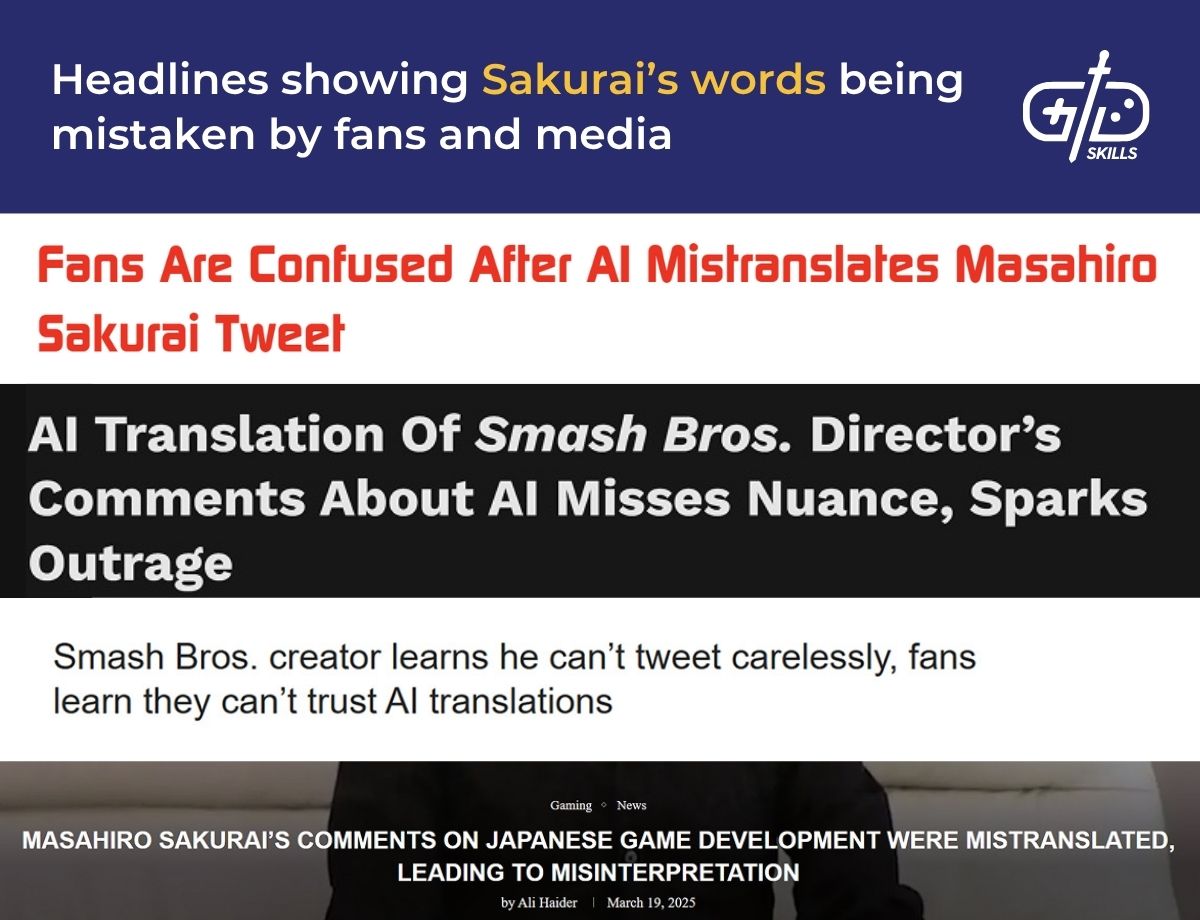 Sakurai's words being mistaken by fans and media