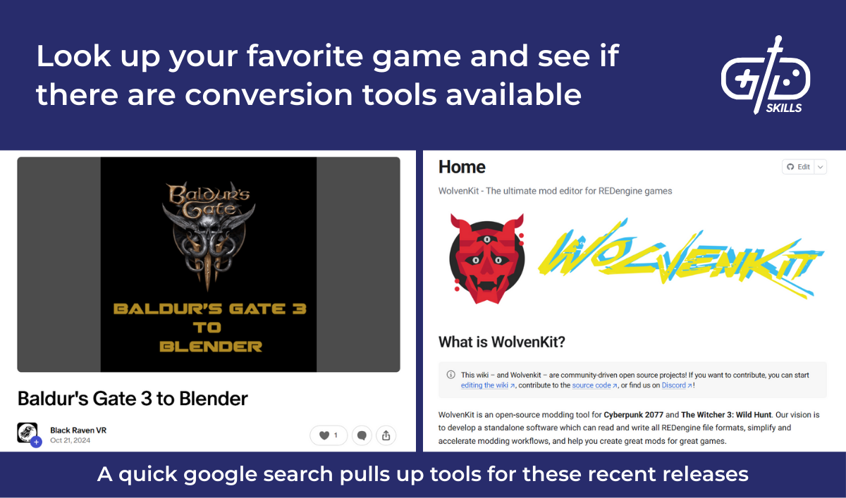 Look up your favorite game and see if there are conversion tools available