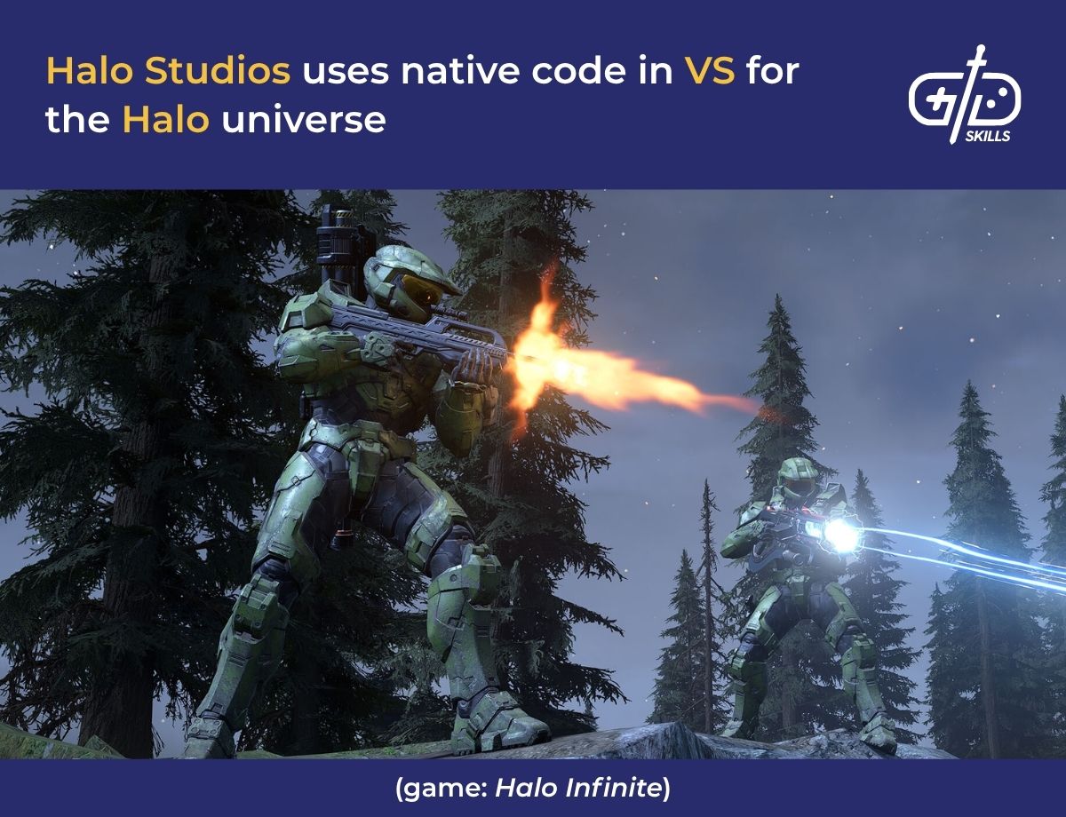 Halo Studios uses native code in VS for the Halo universe
