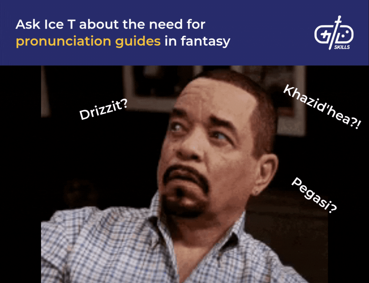 Ask Ice T about the need for pronunciation guides in fantasy