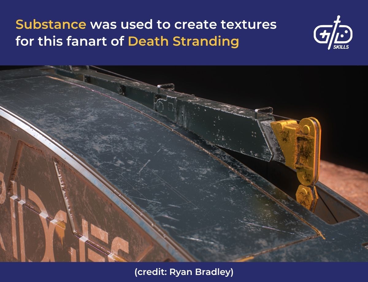 Substance was used to create textures for this fanart of Death Stranding