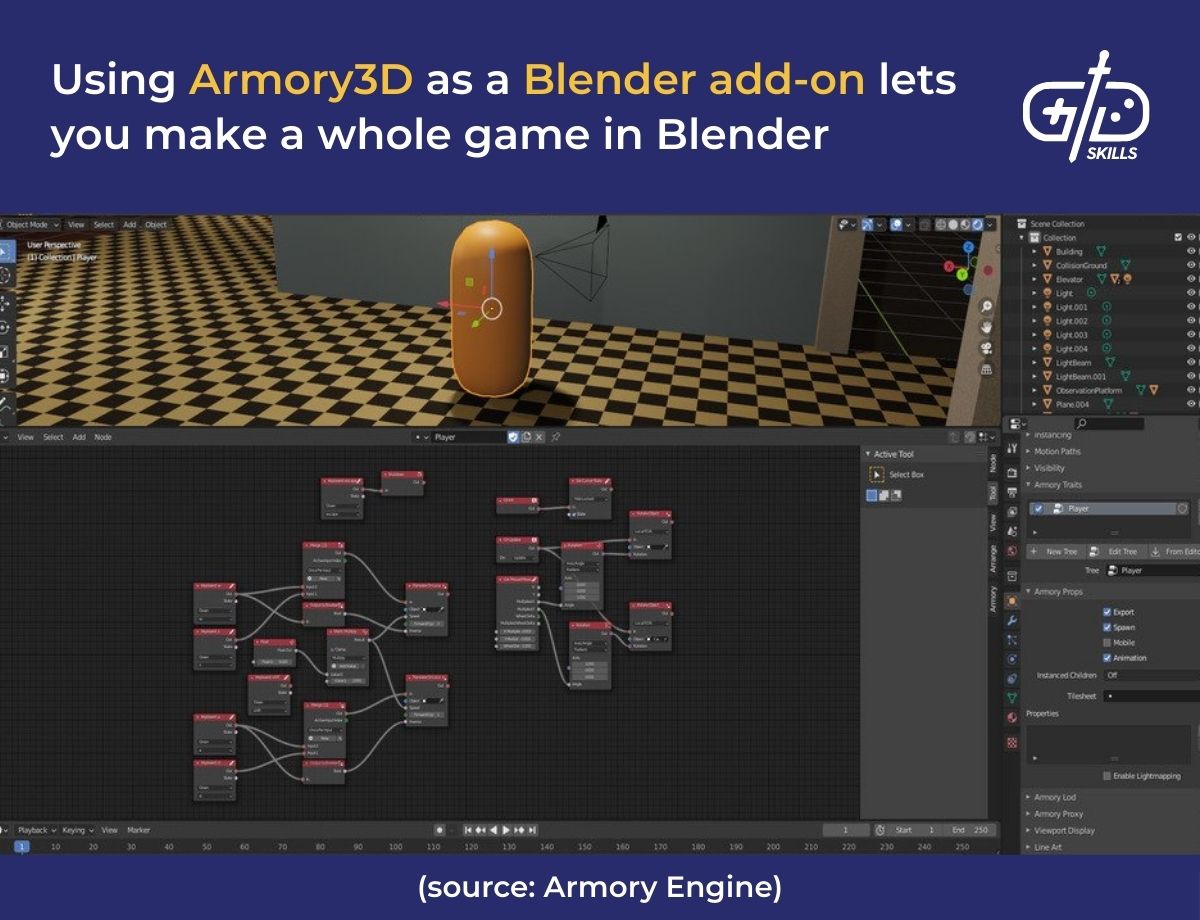 Using Armory3D as a Blender add-on lets you make a whole game in Blender