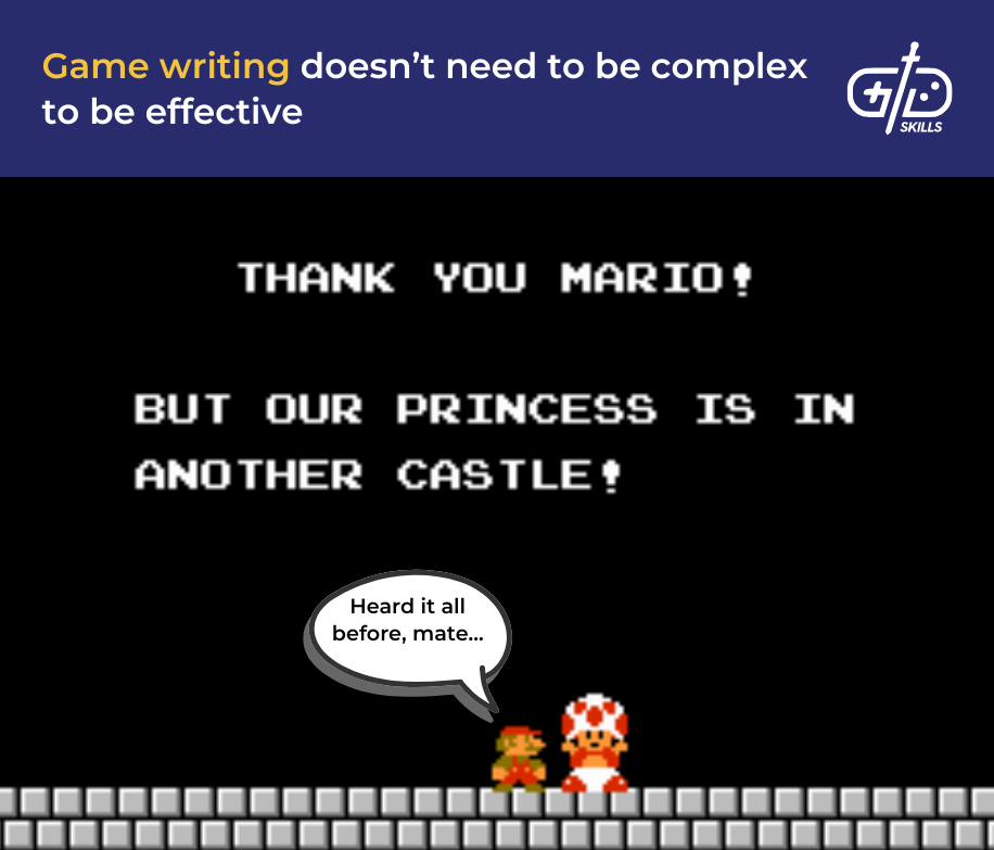 Game writing doesn't need to be complex to be effective
