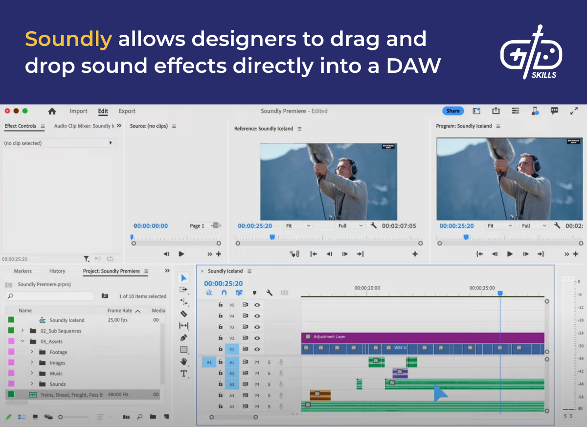 Soundly allows designers to drag and drop sound effects directly into a DAW