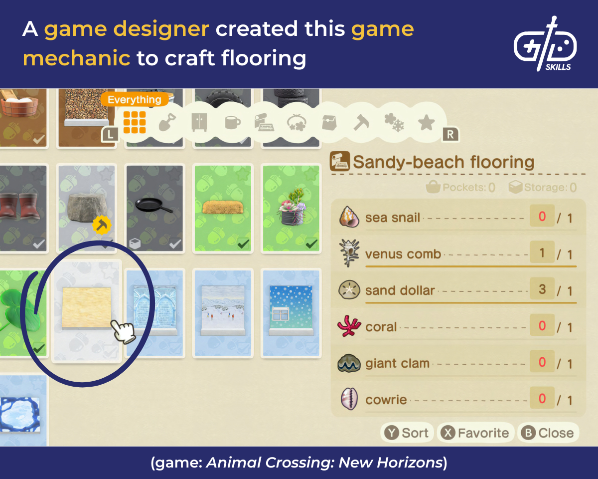 A game designer created this game mechanic to craft flooring in Animal Crossing: New Horizons