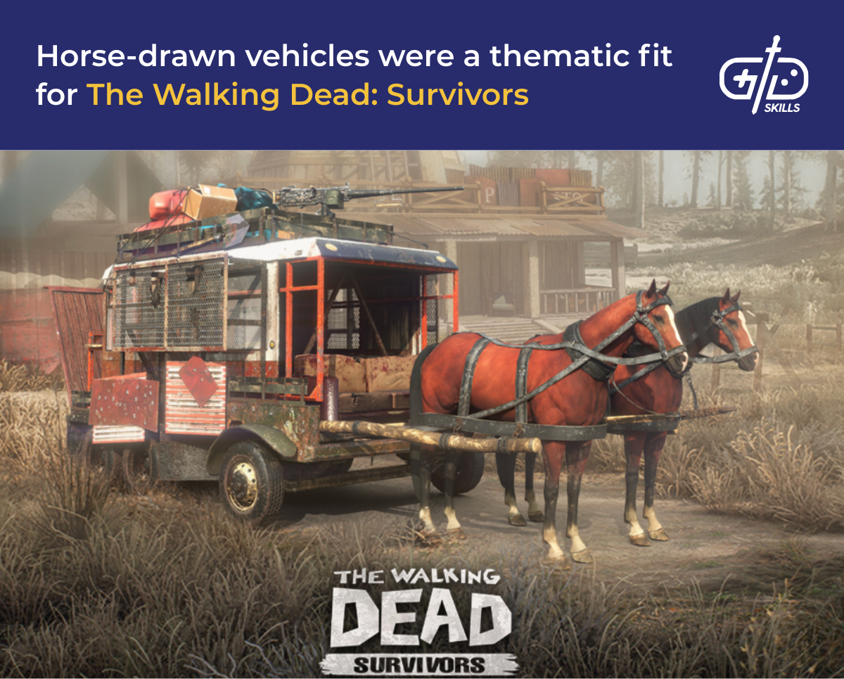 Horse-drawn vehicles were a thematic fit for The Walking Dead: Survivors