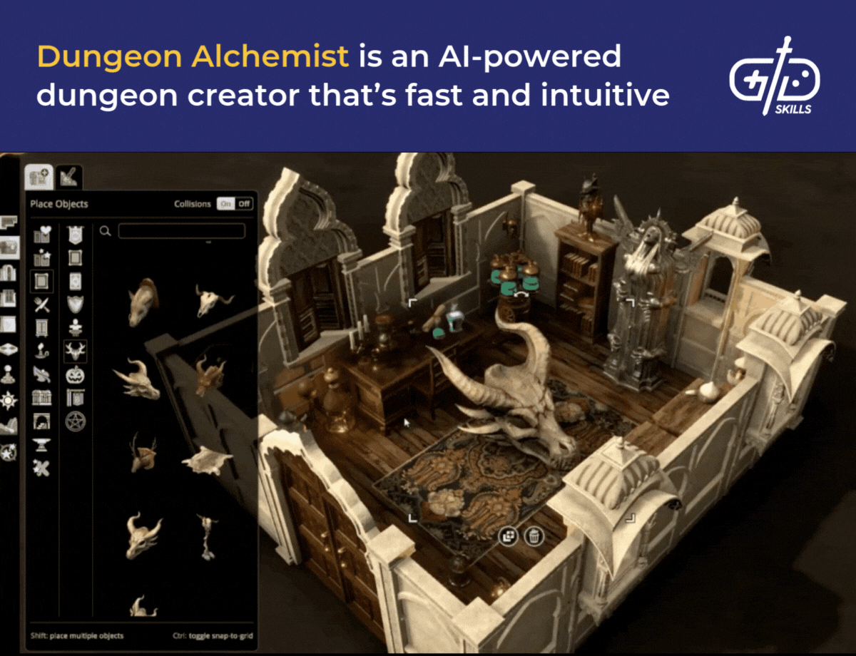 Dungeon Alchemist is an AI-powered dungeon creator that's fast and intuitive