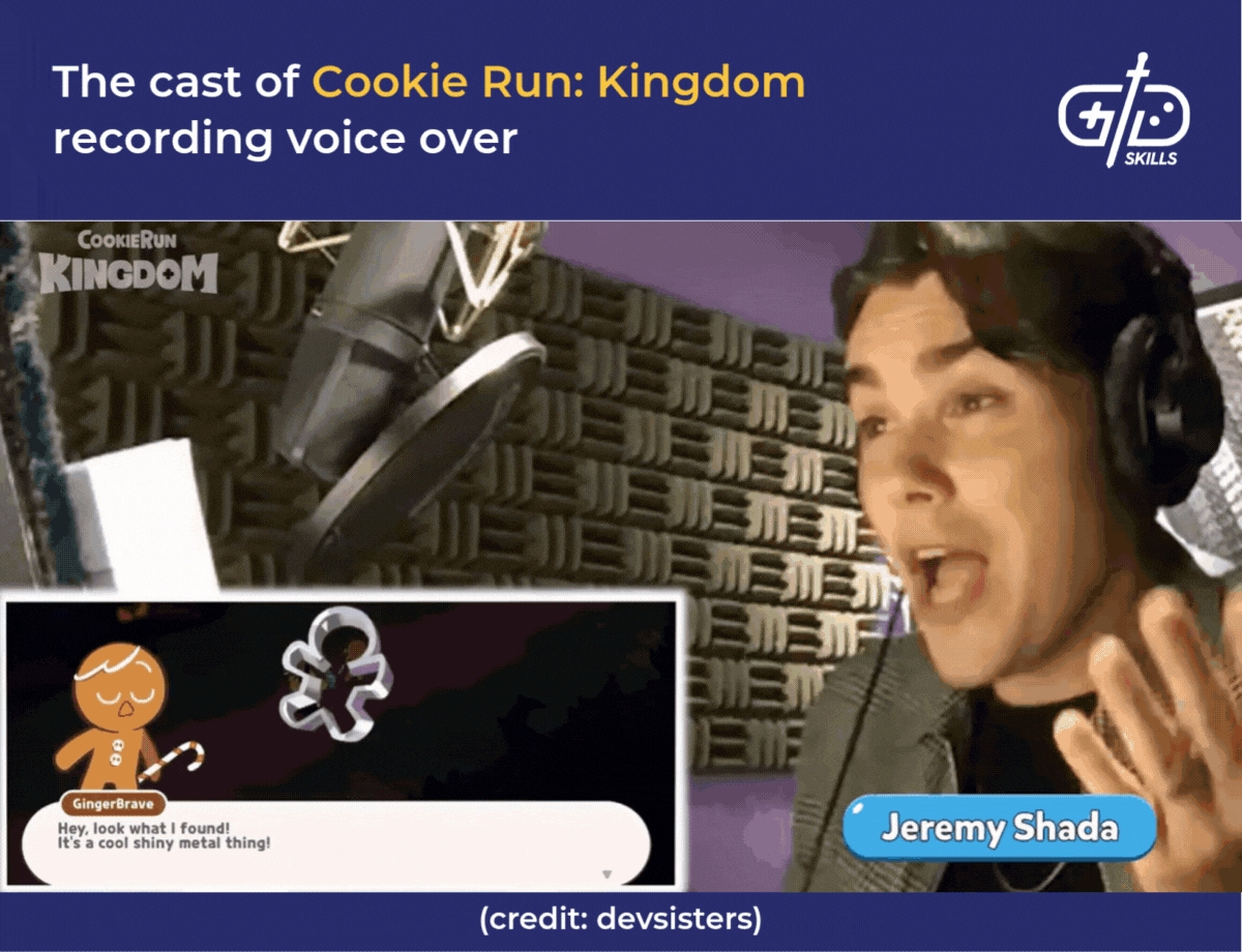 The cast of Cookie Run: Kingdom recording a voice-over
