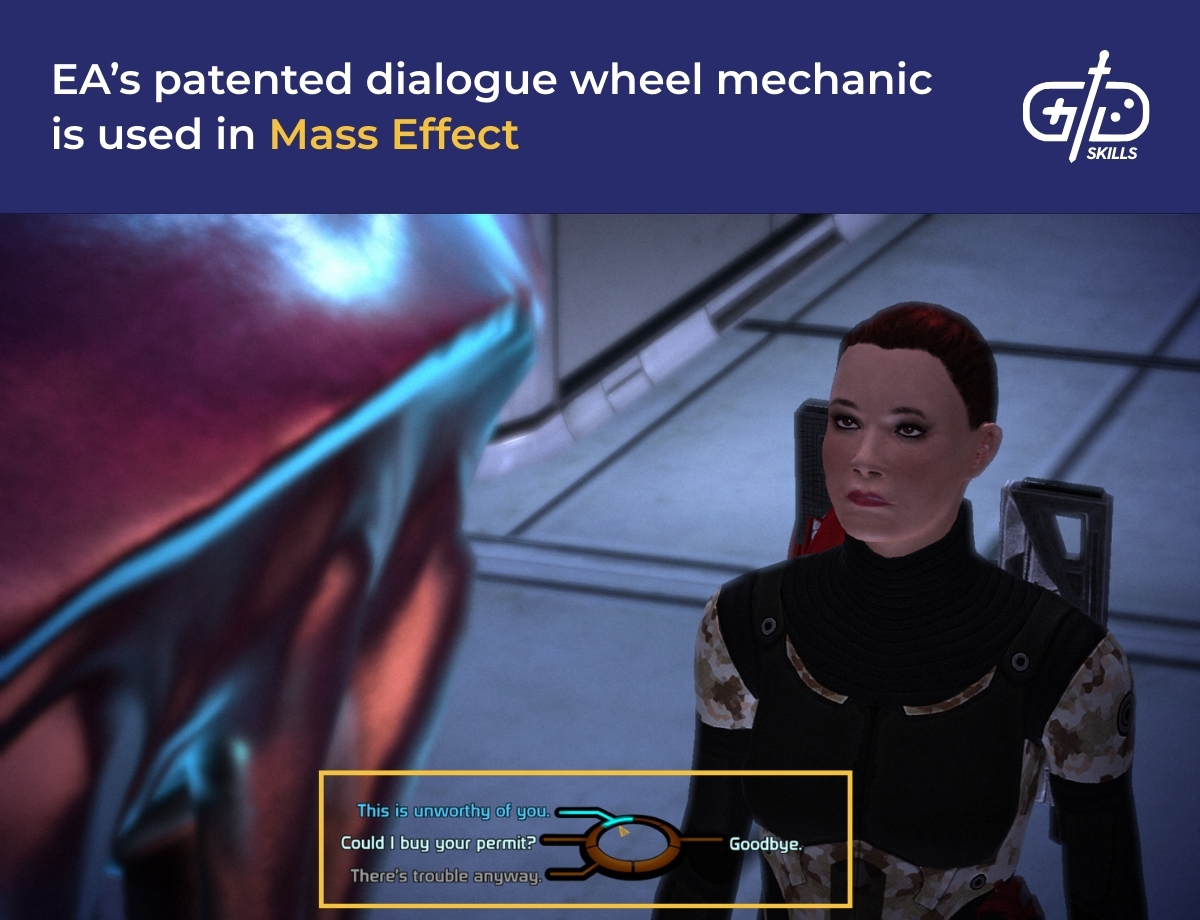EA’s patented dialogue wheel mechanic is used in Mass Effect