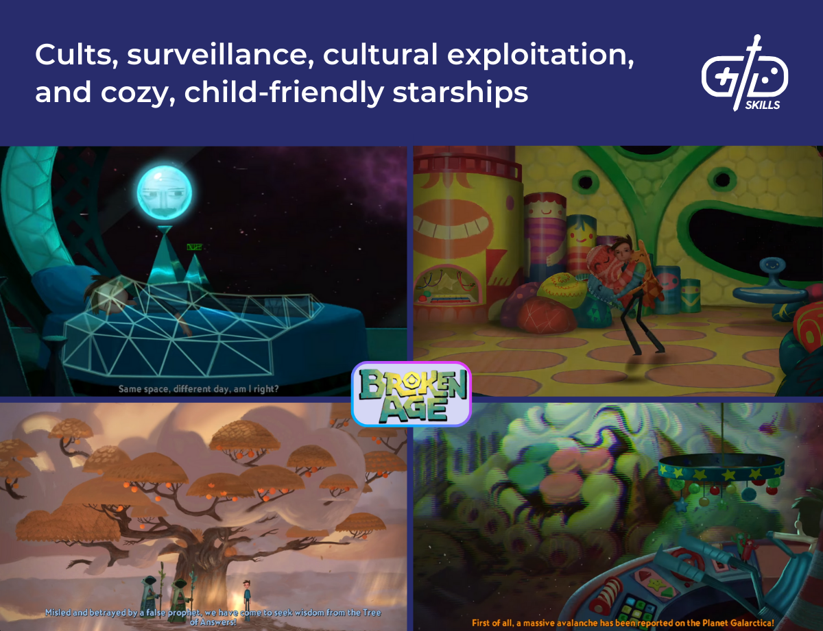 Cults, surveillance, cultural exploitation, and cozy, child-friendly starships