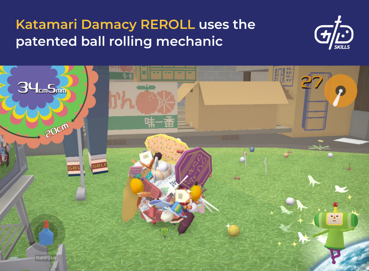 Katamari Damacy REROLL uses the patented ball rolling mechanic