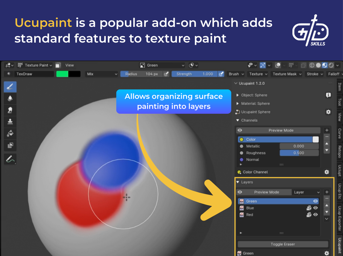Ucupaint is a popular add-on which adds standard features to texture paint
