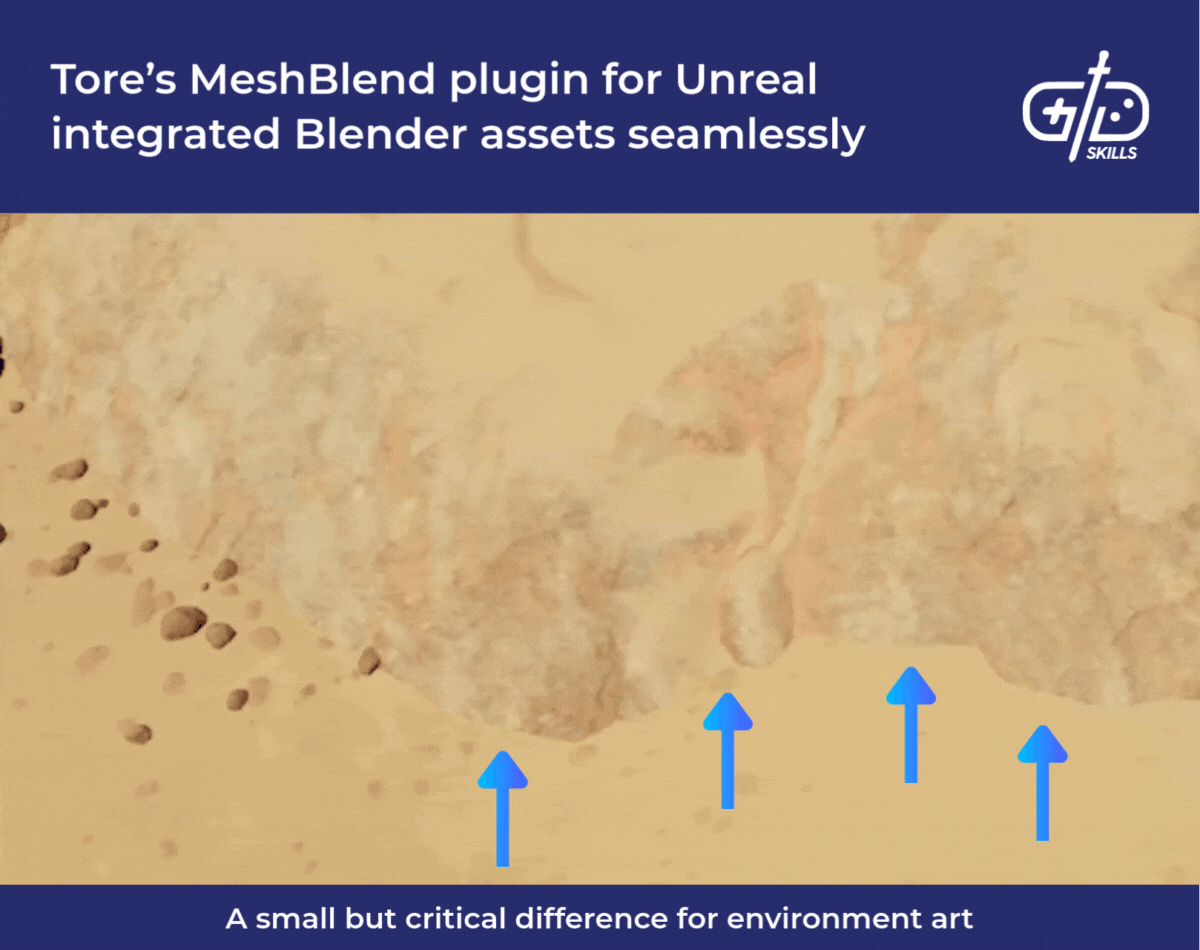 Tore's MeshBlend plugin for Unreal integrated Blender assets seamlessly