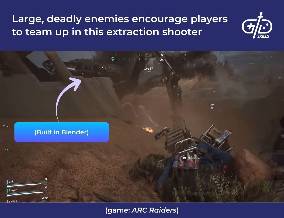 Large, deadly enemies encourage players to team up in this extraction shooter