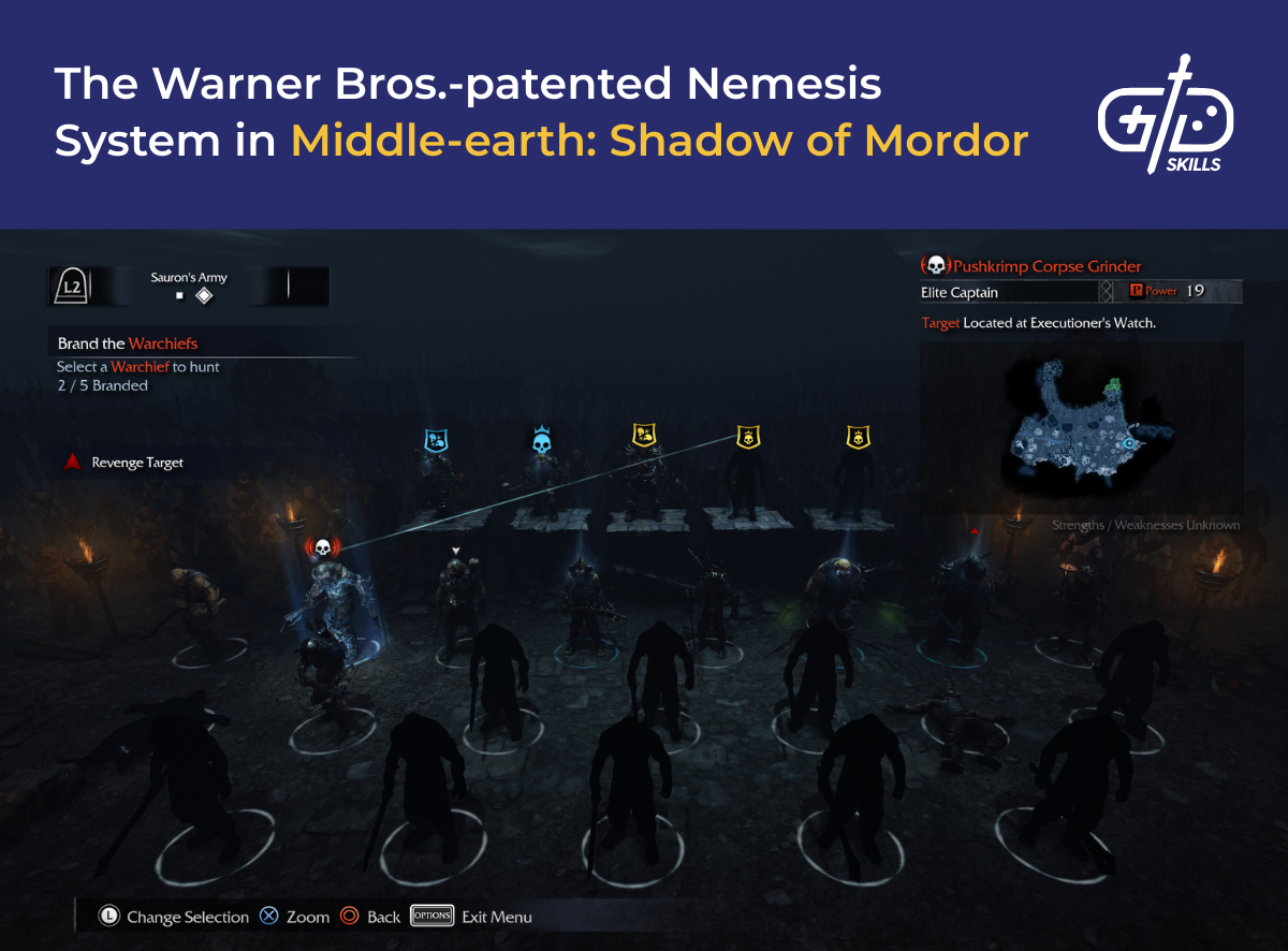 The Warner Bros.-patented Nemesis System in Middle-earth: Shadow of Mordor