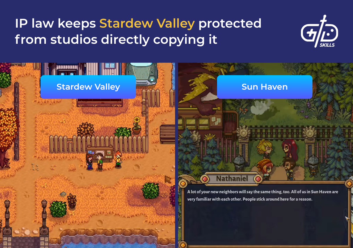 IP law keeps Stardew Valley protected from studios directly copying it