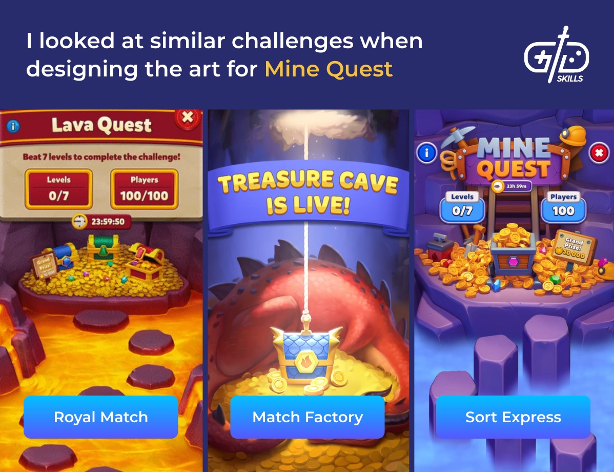 I looked at similar challenges when designing the art for Mine Quest