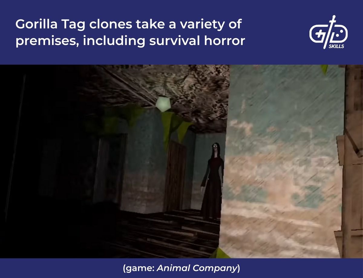 Gorilla Tag clones take a variety of premises, including survival horror