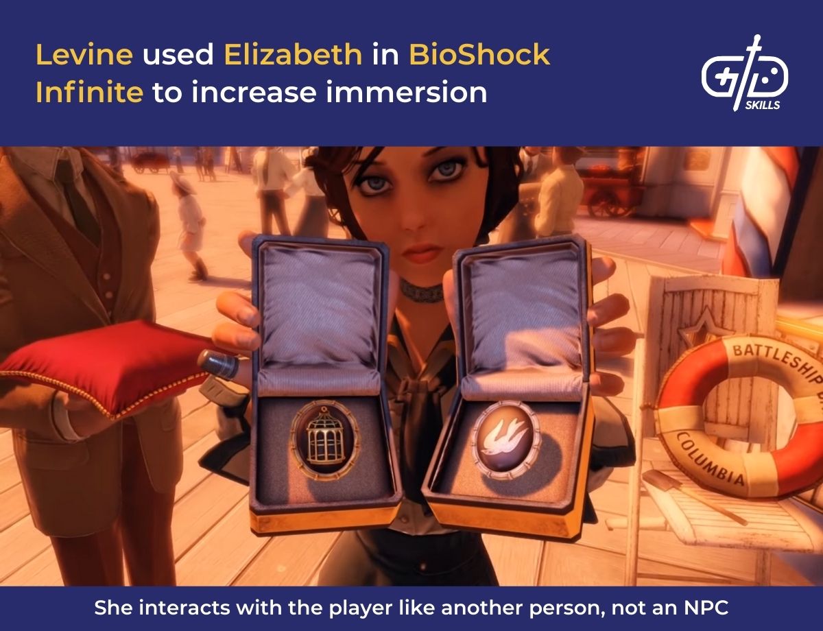 Levine used Elizabeth in Bioshock Infinite to increase immersion
