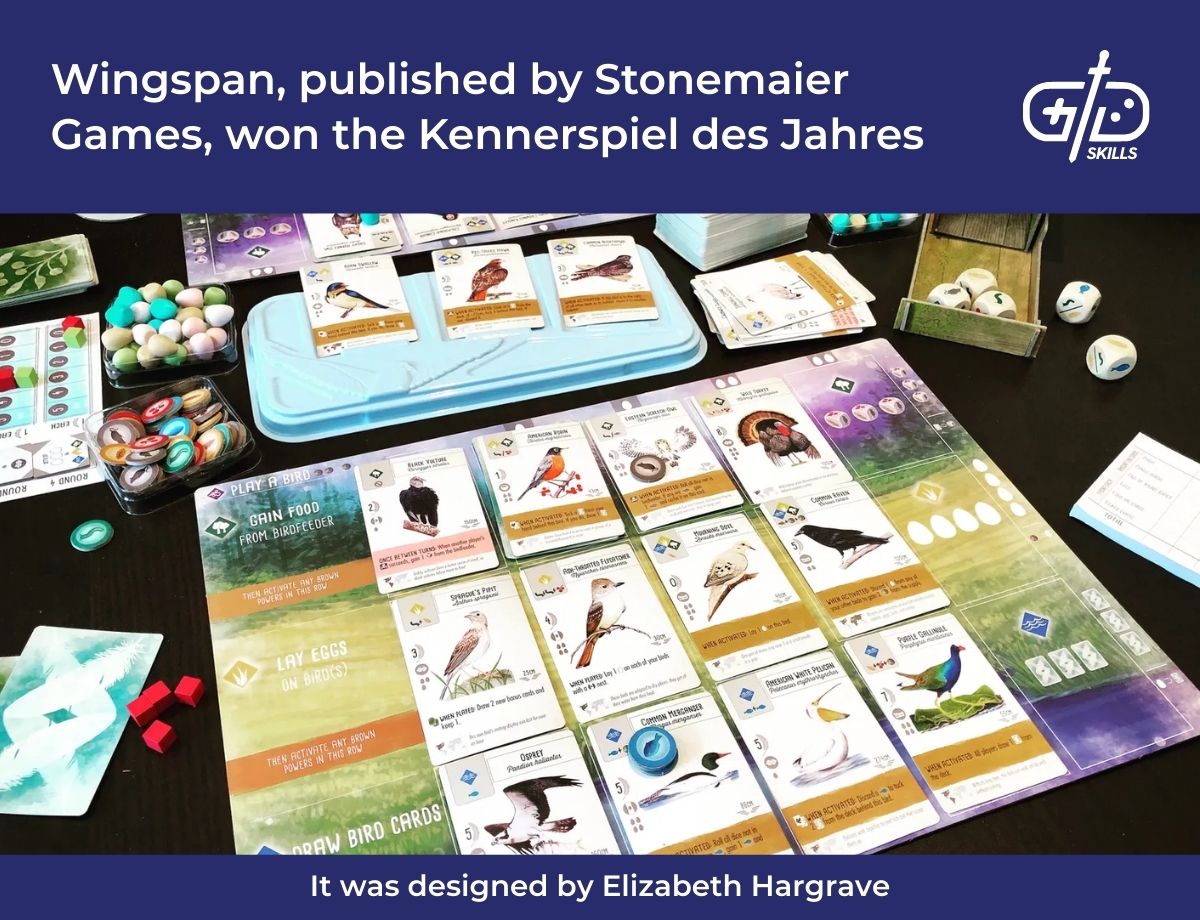 Wingspan, published by Stonemaier Games, won the Kennerspiel des Jahres