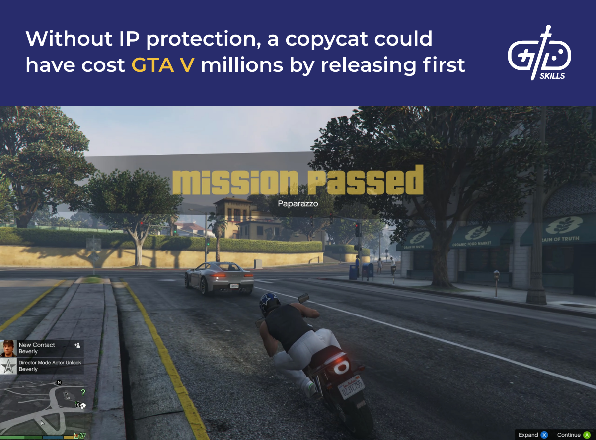 Without IP protection, a copycat could have cost GTA V millions by releasing first