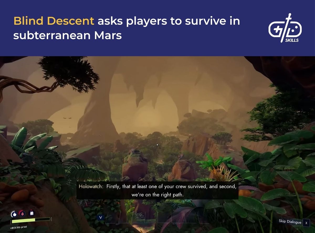 Blind Descent asks players to survive in subterranean Mars