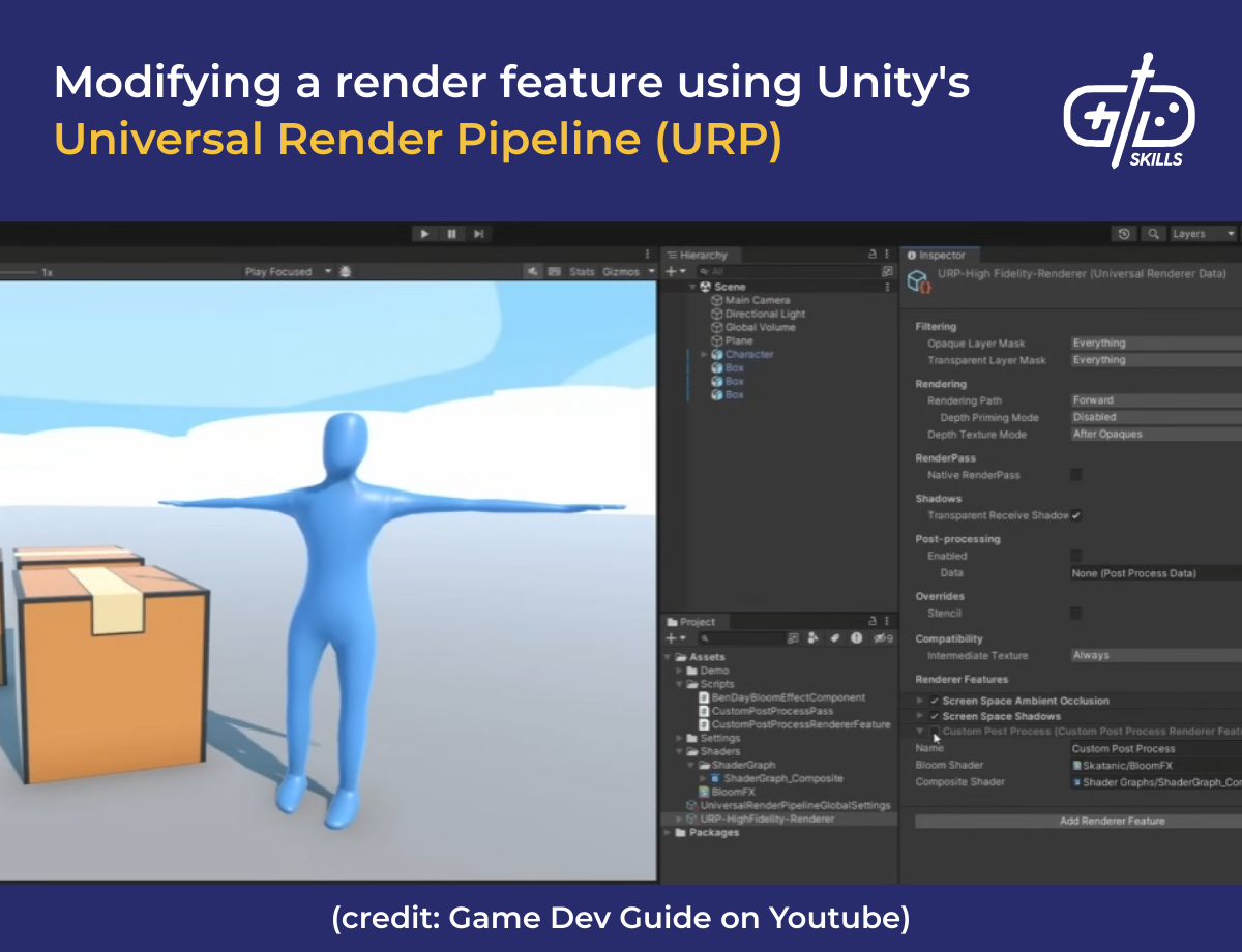Modifying a render feature using Unity's Universal Render Pipeline (URP)